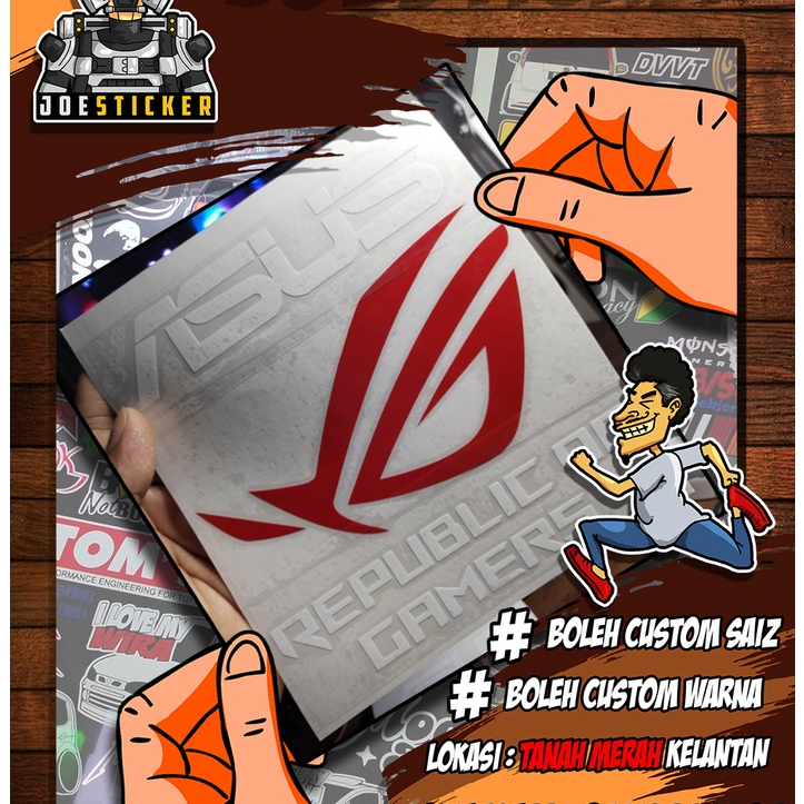 STICKER ASUS ROG PELBAGAI SAIZ | Shopee Philippines
