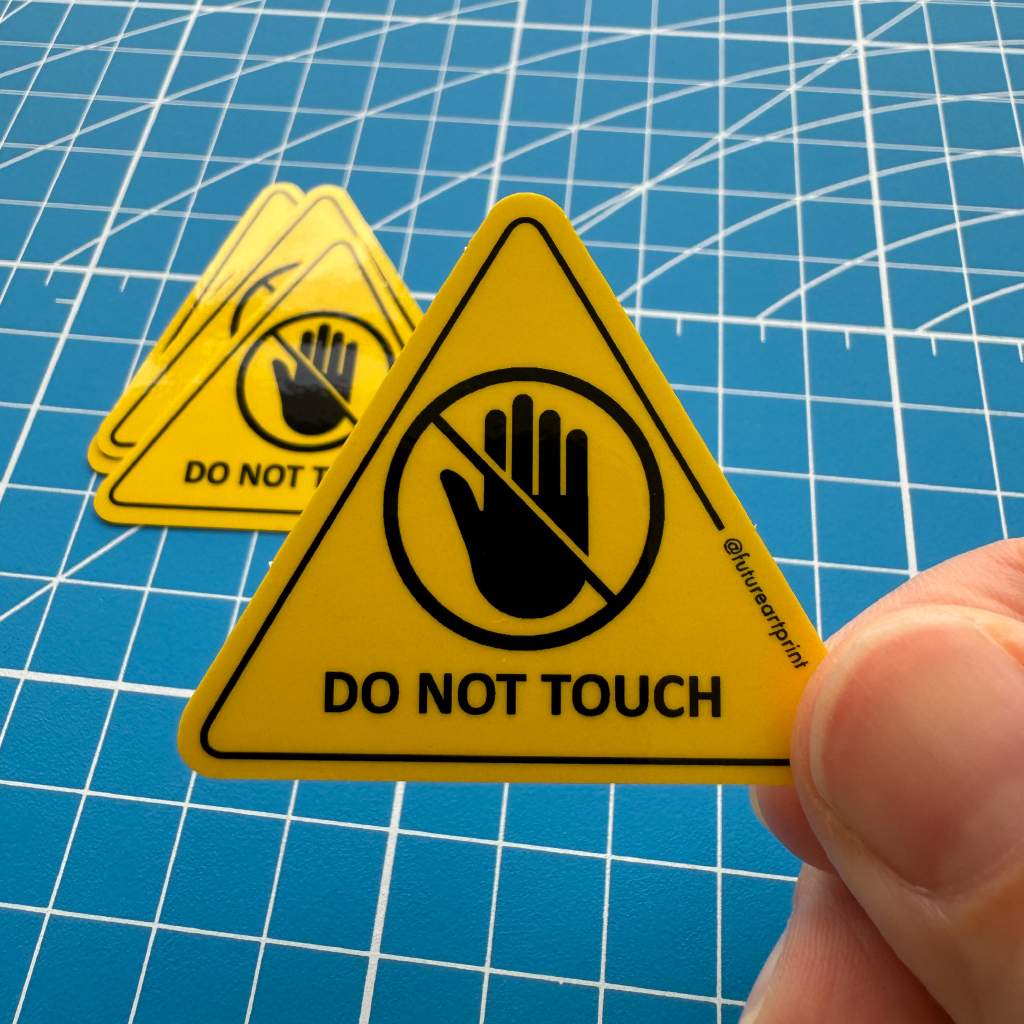 Do Not Touch. Premium Triangle Sticker Sign Warning Caution Danger ...