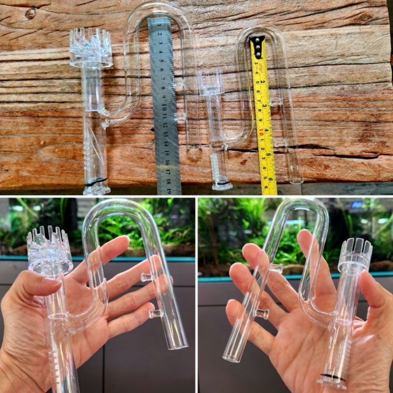High Quality MINI Skimmer Lily Pipe Glass (Inflow & Outflow) 12/16mm 16 ...
