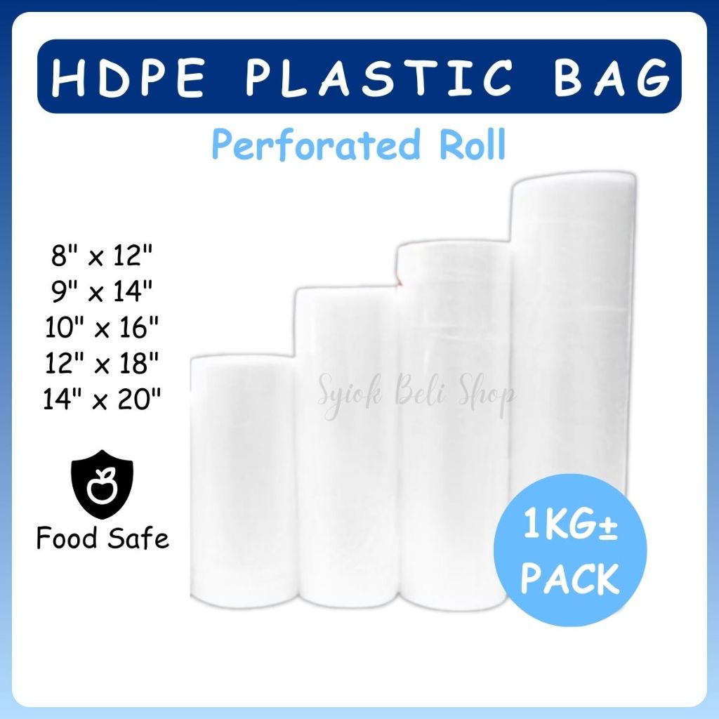 Plastic Bag Perforated Roll (1Kg) Supermarket Bag Frozen Food/Meat