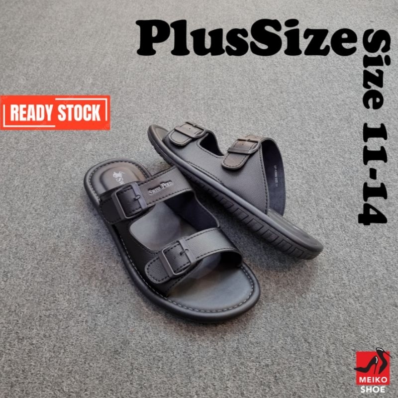 Plus Size Kasut Size Besar Size 11-14 Men Slipper Swiss Polo Ajustable ...