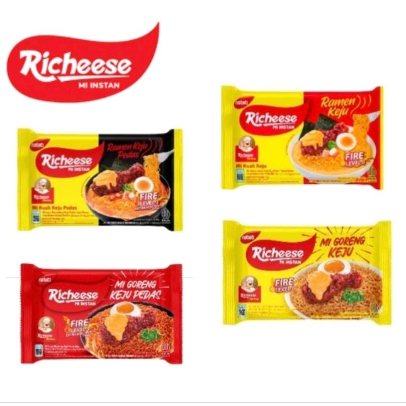 Richeese MI INSTANT MI FRIED CHEESE/SPICY CAKE/ CHEESE RAMEN/SPICY ...