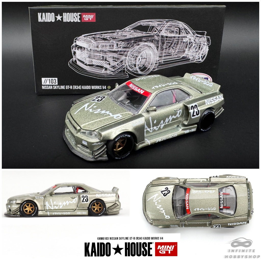 KAIDOHOUSE x MINI GT Nissan Skyline GT-R R34 ️ ️ KHMG 103 Kaido Works ...