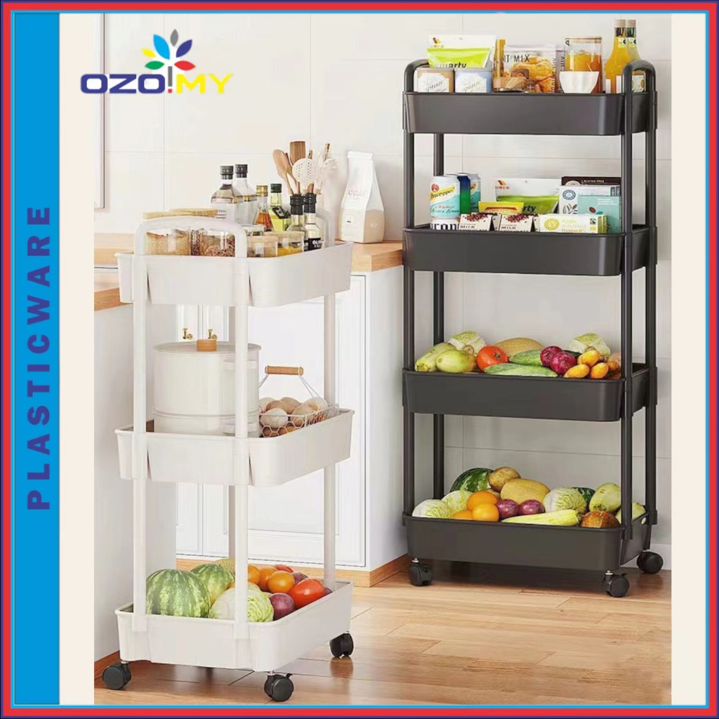 OZO 3/4 Tier Trolley Rack /trolley rack/kitchen trolley/ troli dapur ...