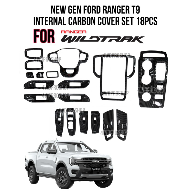 CARBON FORD RANGER T9 WILDTRAK NEW GEN WATER TRANFER CARBON COVER 18 ...
