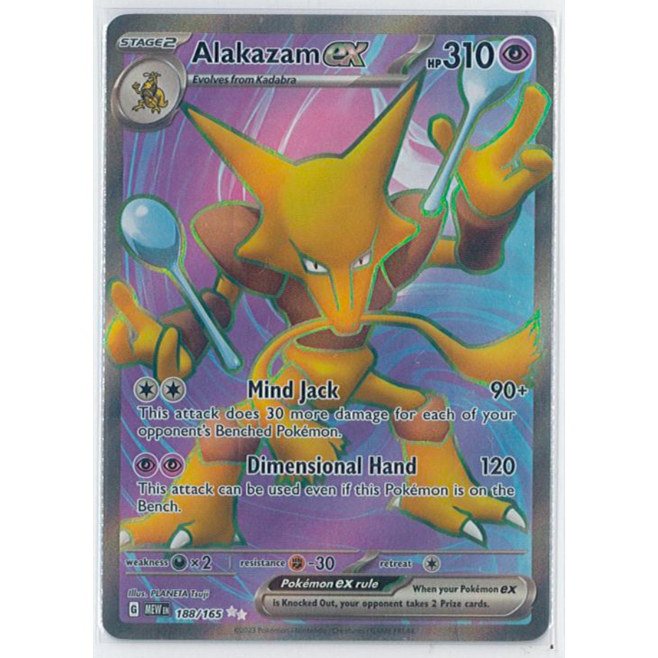 [Pokemon TCG Singles] SV3.5 151 - 188/165 Alakazam Ex - Full Art Secret - Pokemon Card | Shopee ...
