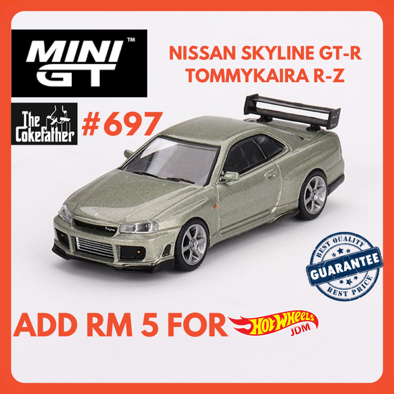 MINI GT 697 616 Nissan Skyline GT-R R34 Tommykaira R-Z Millenium Jade ...