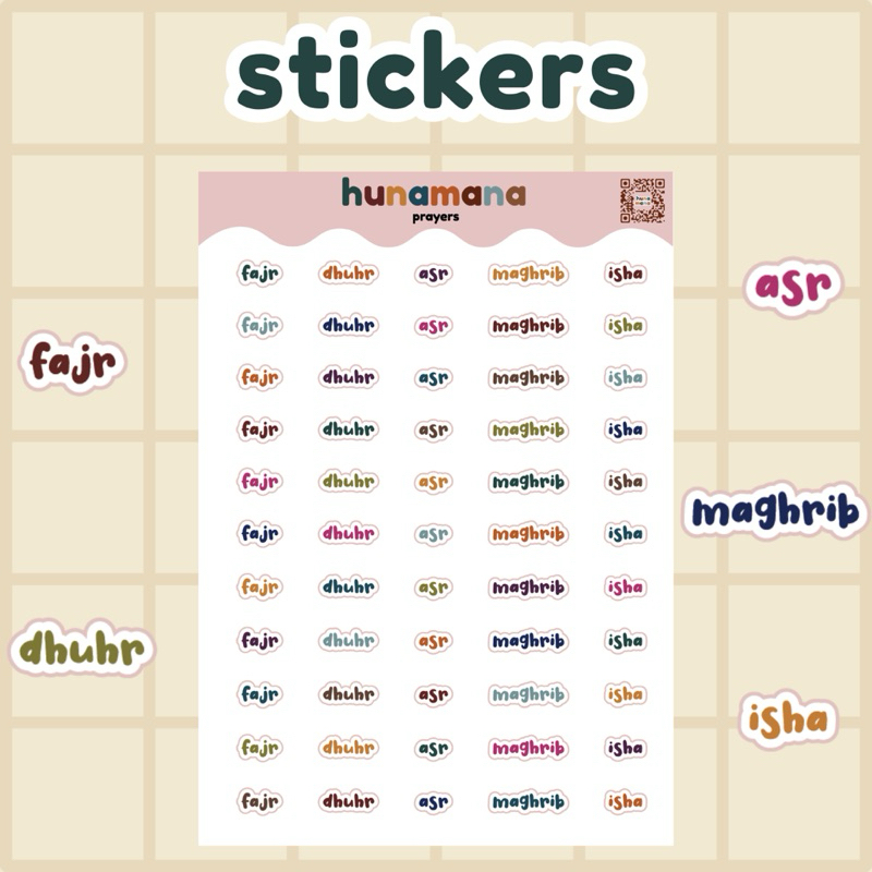 planner sticker planner sheet - prayers sticker solat tracker islamic ...