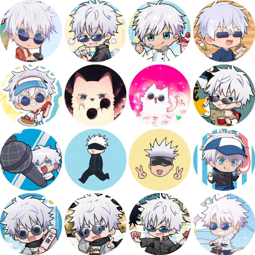 Jujutsu Kaisen Gojo Satoru Cute Chibi Button Badge 58mm | Shopee ...