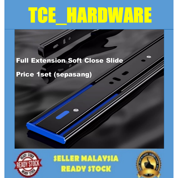 Heavy Duty Soft Closing Ball Bearing Extension Drawer Slide 12