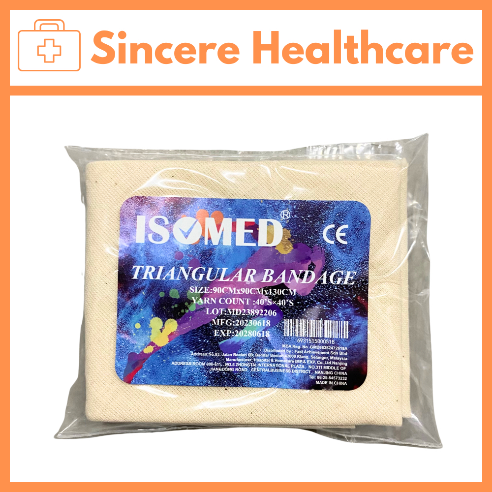 ISOMED Triangular Bandage 90cmx90cmx130cm Kain Anduh Triangle Bandage ...