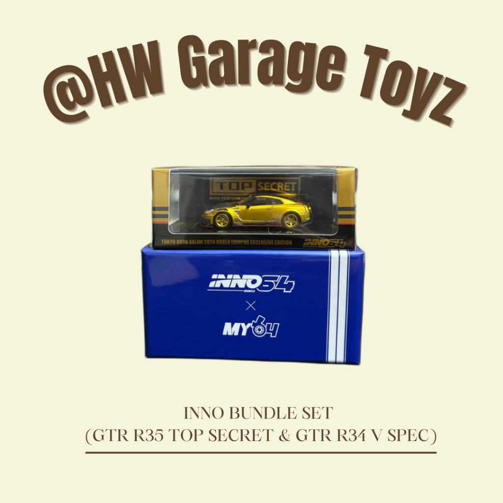 TASKL 2024 INNO 64 BUNDLE GTR R35 TOP SECRET GTR R34 V-SPEC POP RACE ...