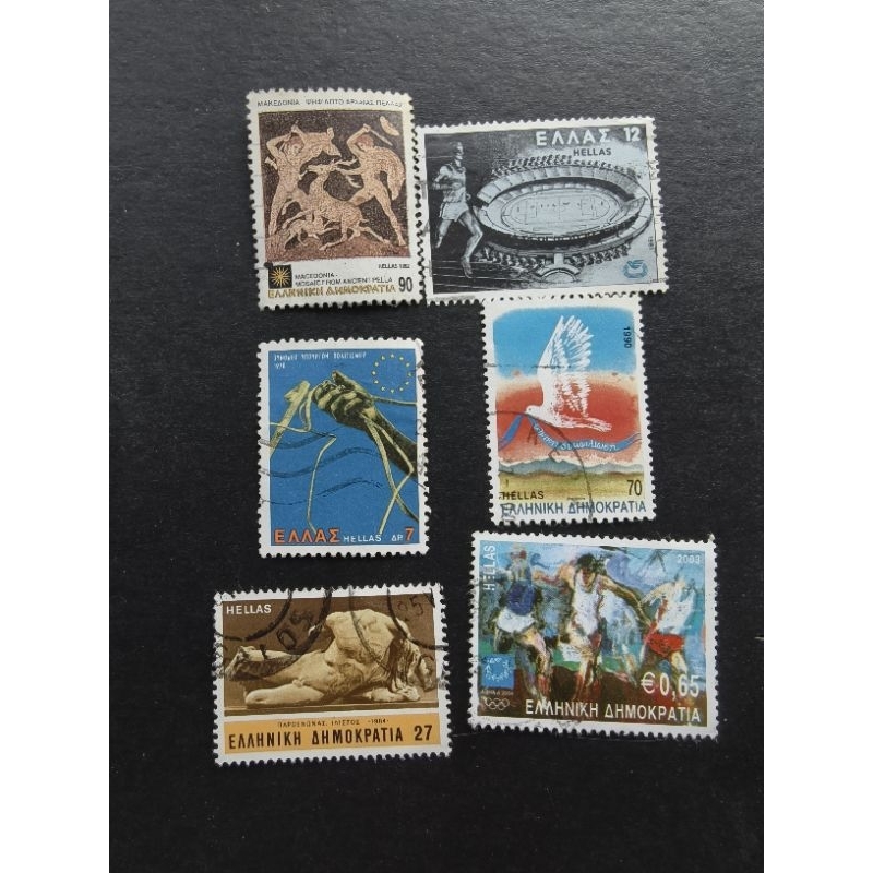 N06 Greece postage stamps 6 different mixed used | Shopee Philippines