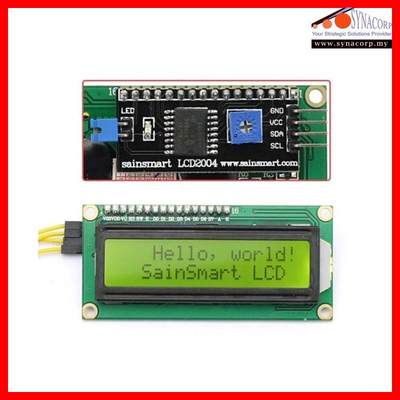SOLDERED Serial I2C LCD 16x2 20x4 IIC TWI SPI for Arduino Green / Blue ...