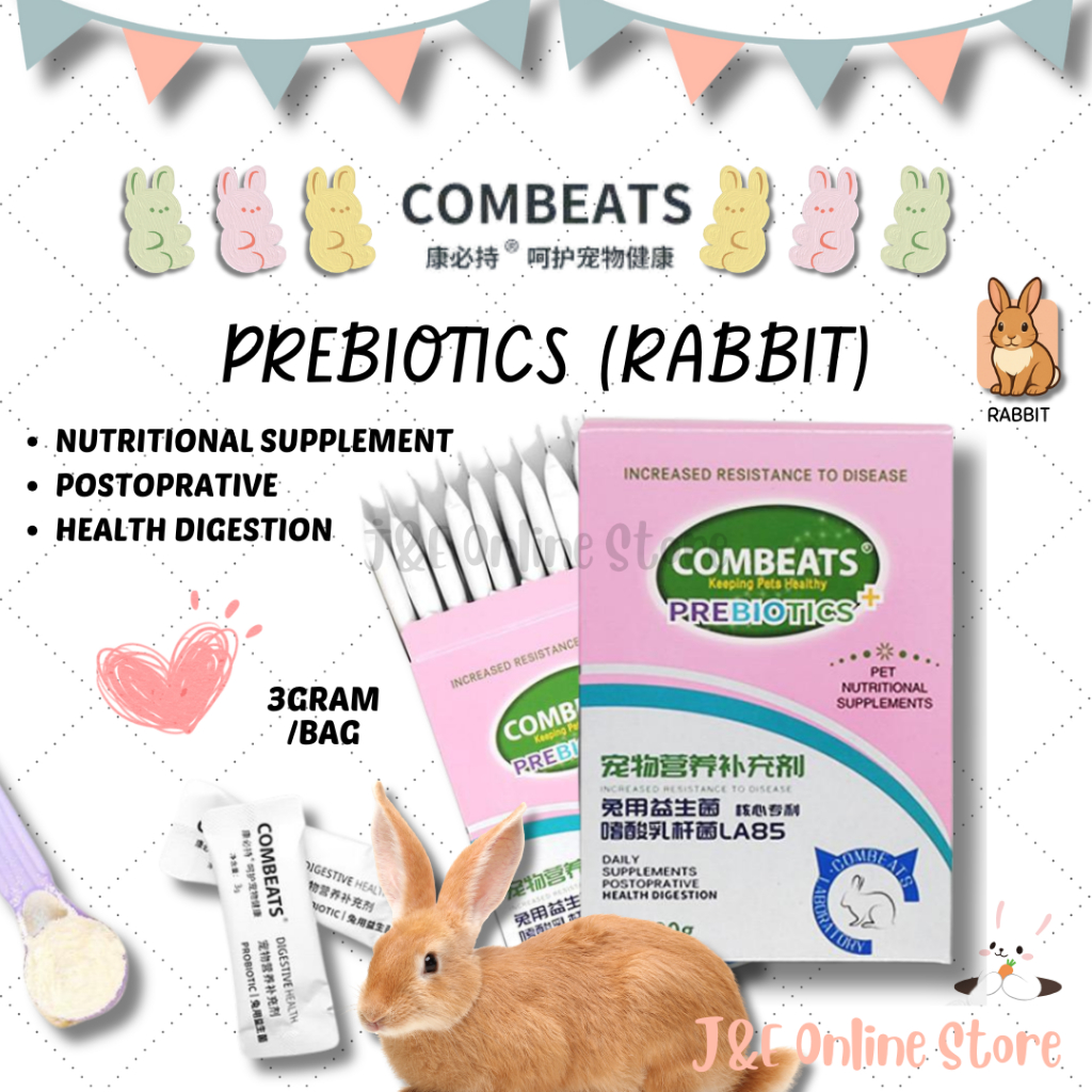 Combeats Prebiotic Rabbit 3g (Rabbit Supplement, Rabbit Prebiotic ...