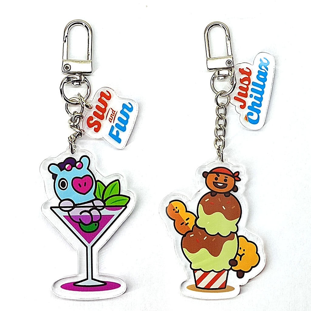 KPOP Rantai Kunci Akrilik Mang Shooky Keychains Lovely Acrylic Key Ring ...