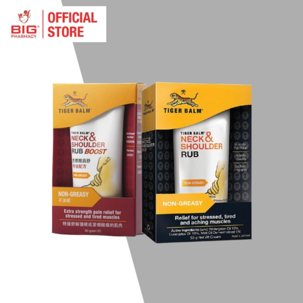 Tiger Balm Neck & Shoulder Rub Series 50G (Rub / Rub Boost) | Shopee ...