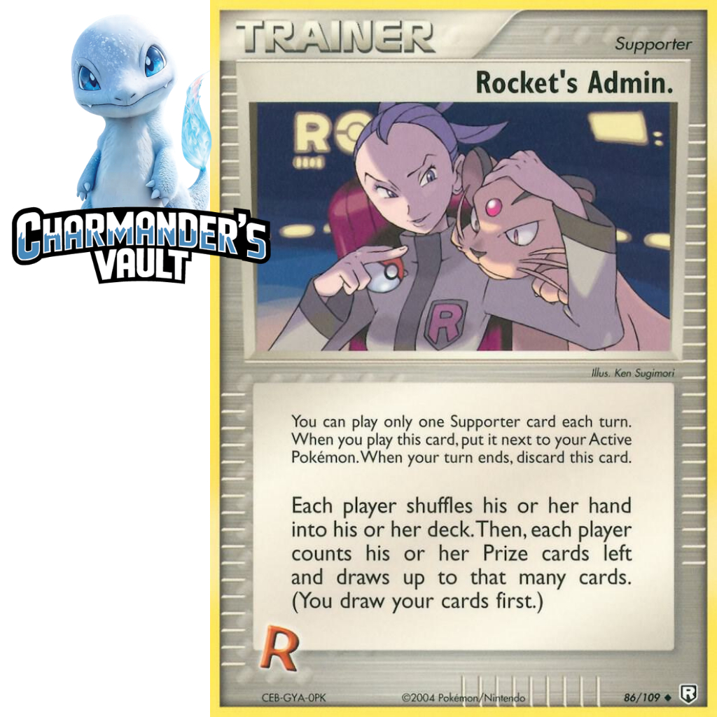 Rocket's Admin 086/109 EX Team Rocket Returns Vintage 2004 Pokémon TCG ...