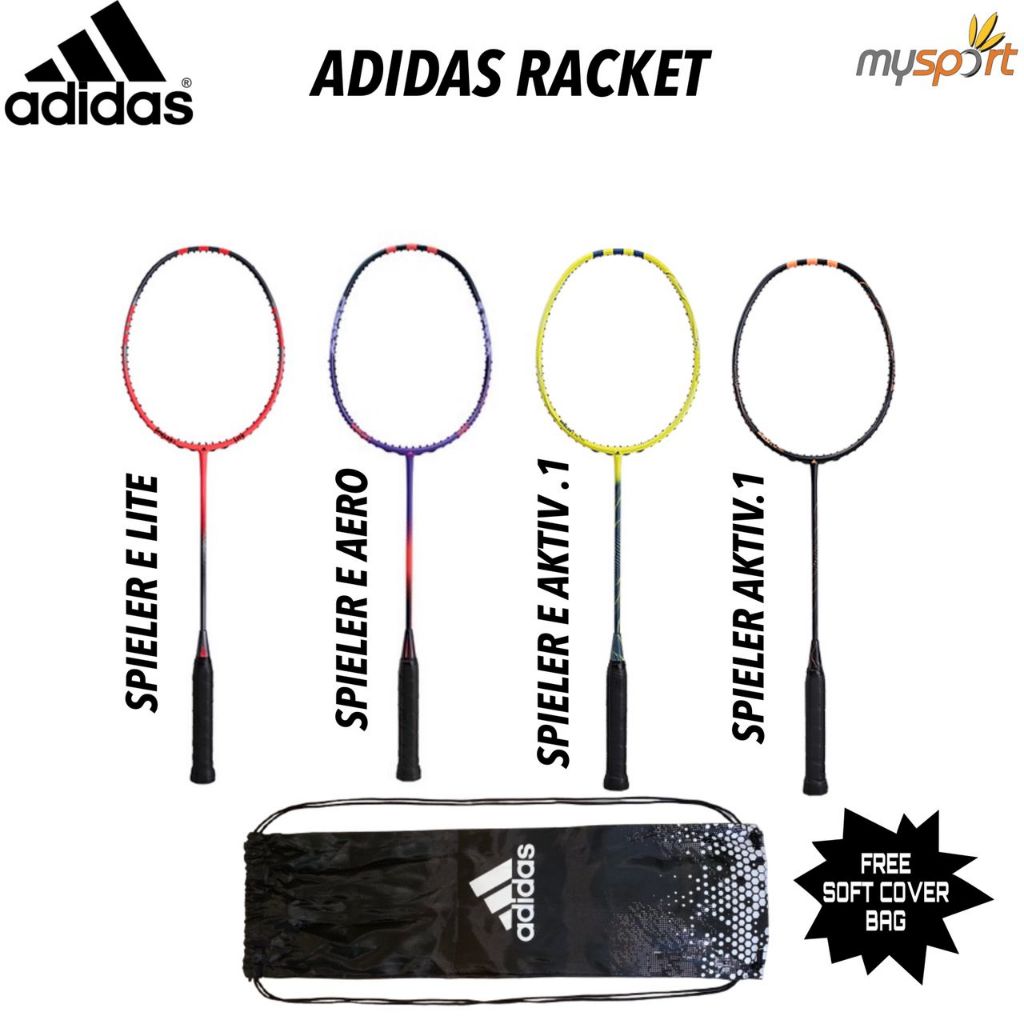 Adidas Spieler E Aero/Lite/Aktiv.1 Badminton Racket ( 4U ) ( Free Bag