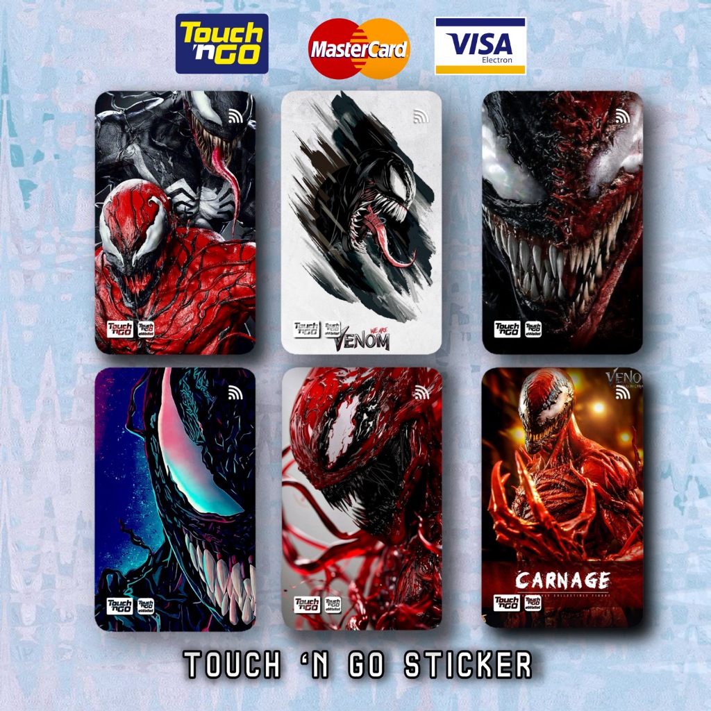 Venom Series for Touch n Go Card Sticker Cover TNG / Master / Visa ...
