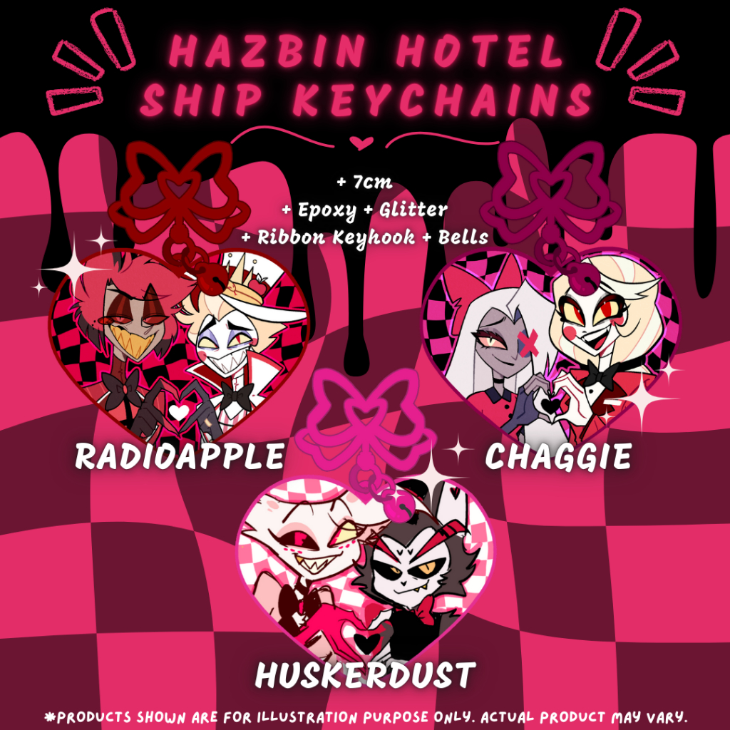Hazbin Hotel Ship Heart Keychains | Shopee Philippines