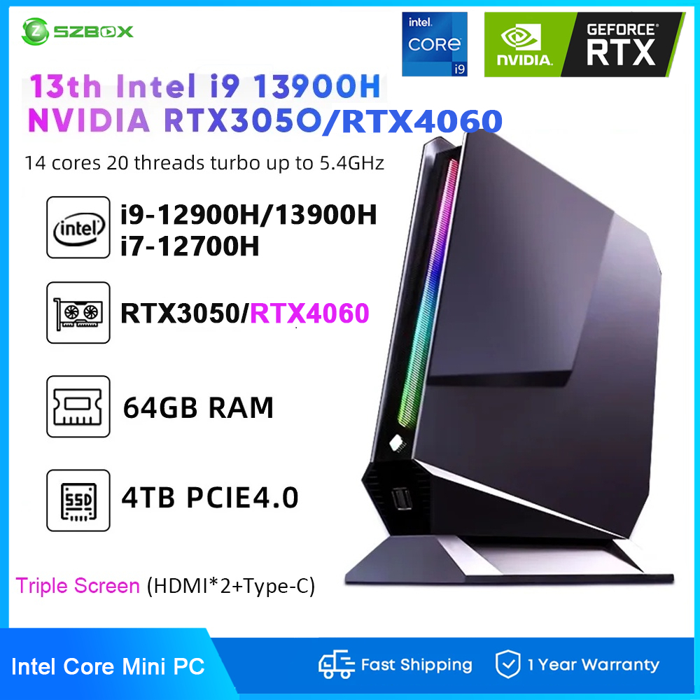 NUC Mini PC Gaming Nvidia RTX4060 Intel Core i9 13900H 12900H Windows ...