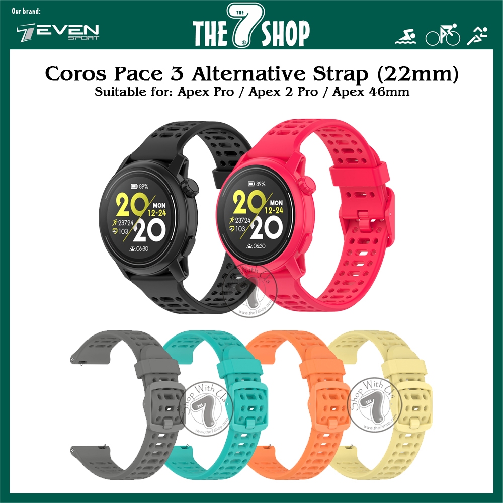 Bracelet Silicone 22mm Pour Coros Pace 3 / Apex 2Pro / Garmin Venu 2, 3 / Forerunner 265, 255 - Remplacement Facile