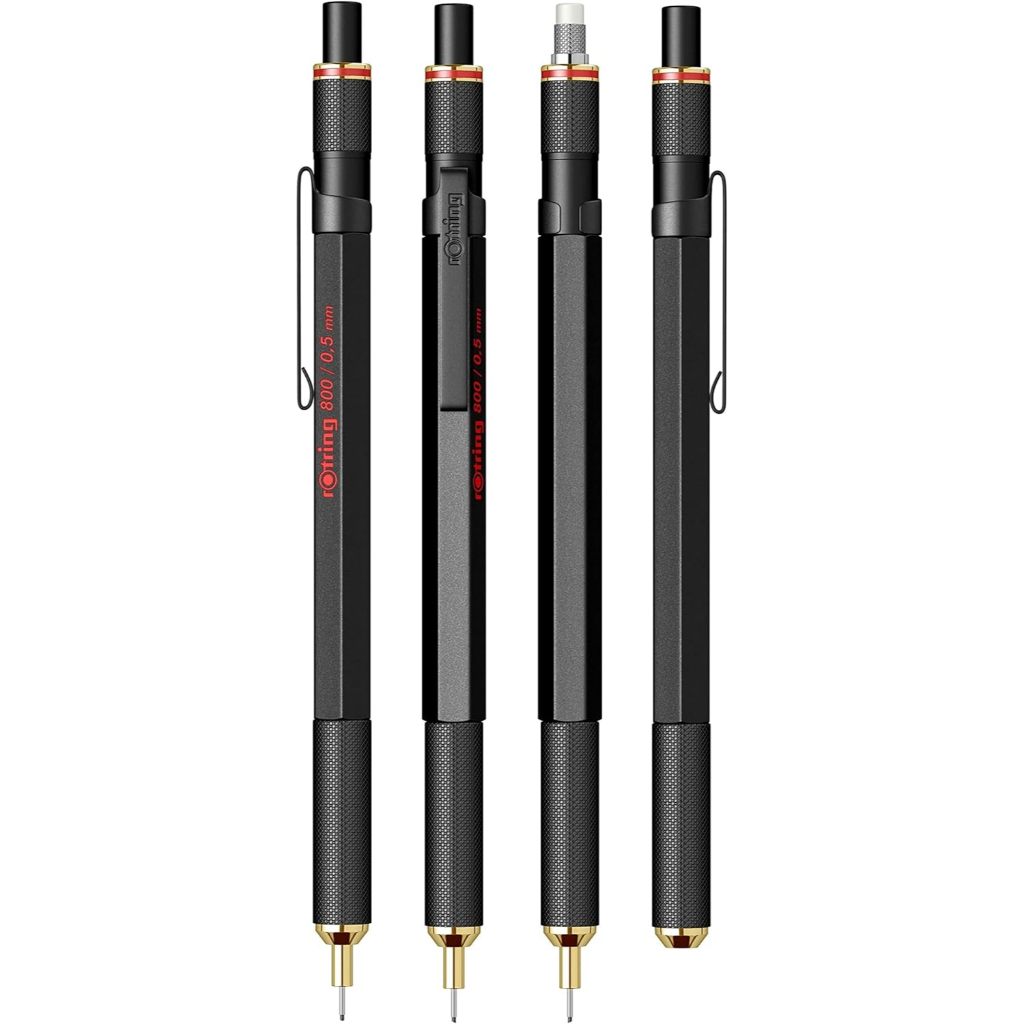rOtring 800 Mechanical Pencil/0.5 0.7mm Black Silver 4 Types ...