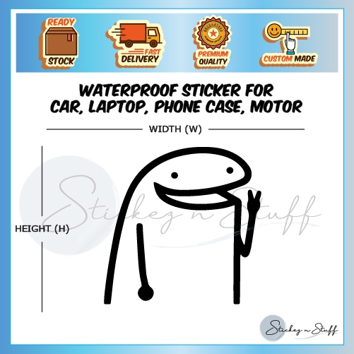Stick Man Yeah MEME Series Funny Sticker Pak Stick Reflective Cartoon ...