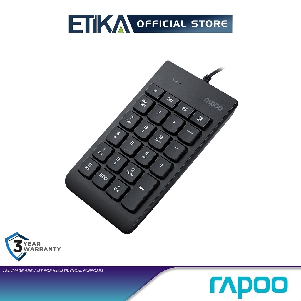 Rapoo K10 Compact Wired Numeric Keypad (23 Keys) | Shopee Philippines