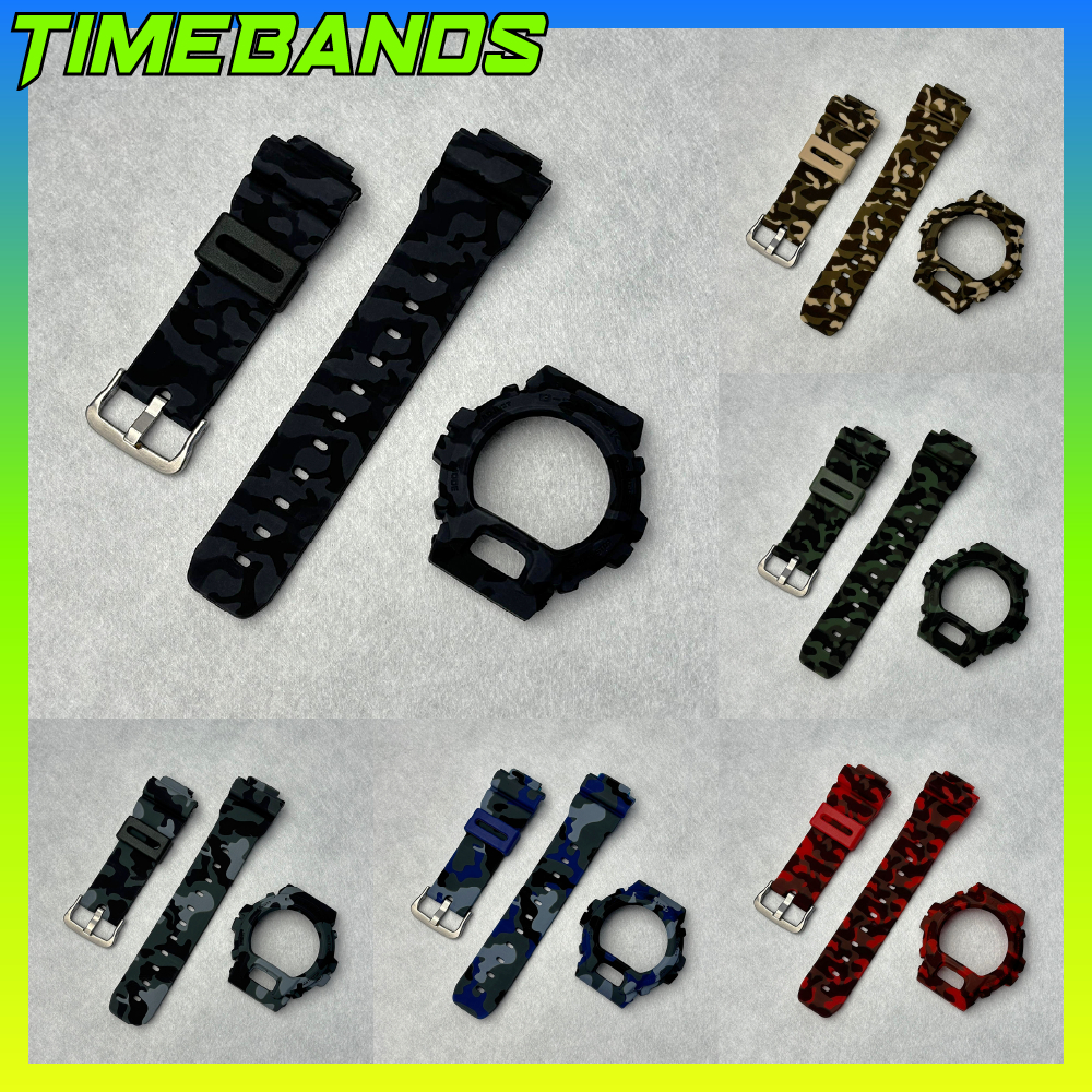 BNB DW6900 G Shock Strap Bezel Set Tali Jam Resin Watch Band Camo ...