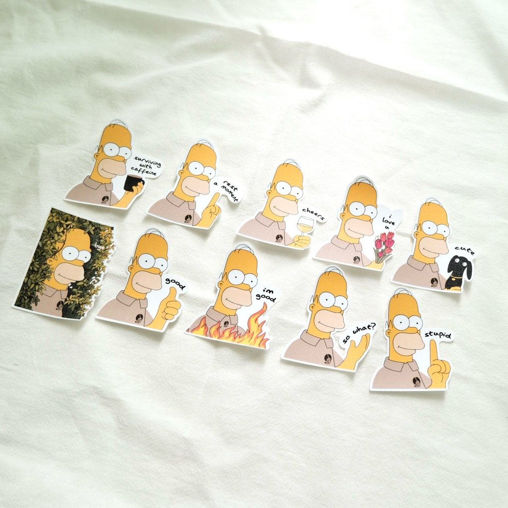 Simpsons Sticker Flakes SanDots Atelier Die Cut Stickers | Shopee ...