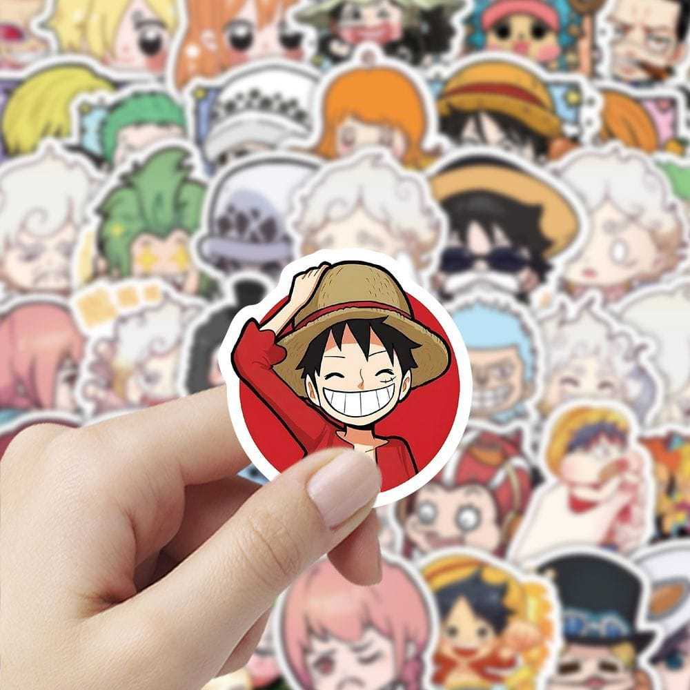 100pcs One Piece Anime Pelekat Comel Stickers Cute Label Hadiah Luffy ...