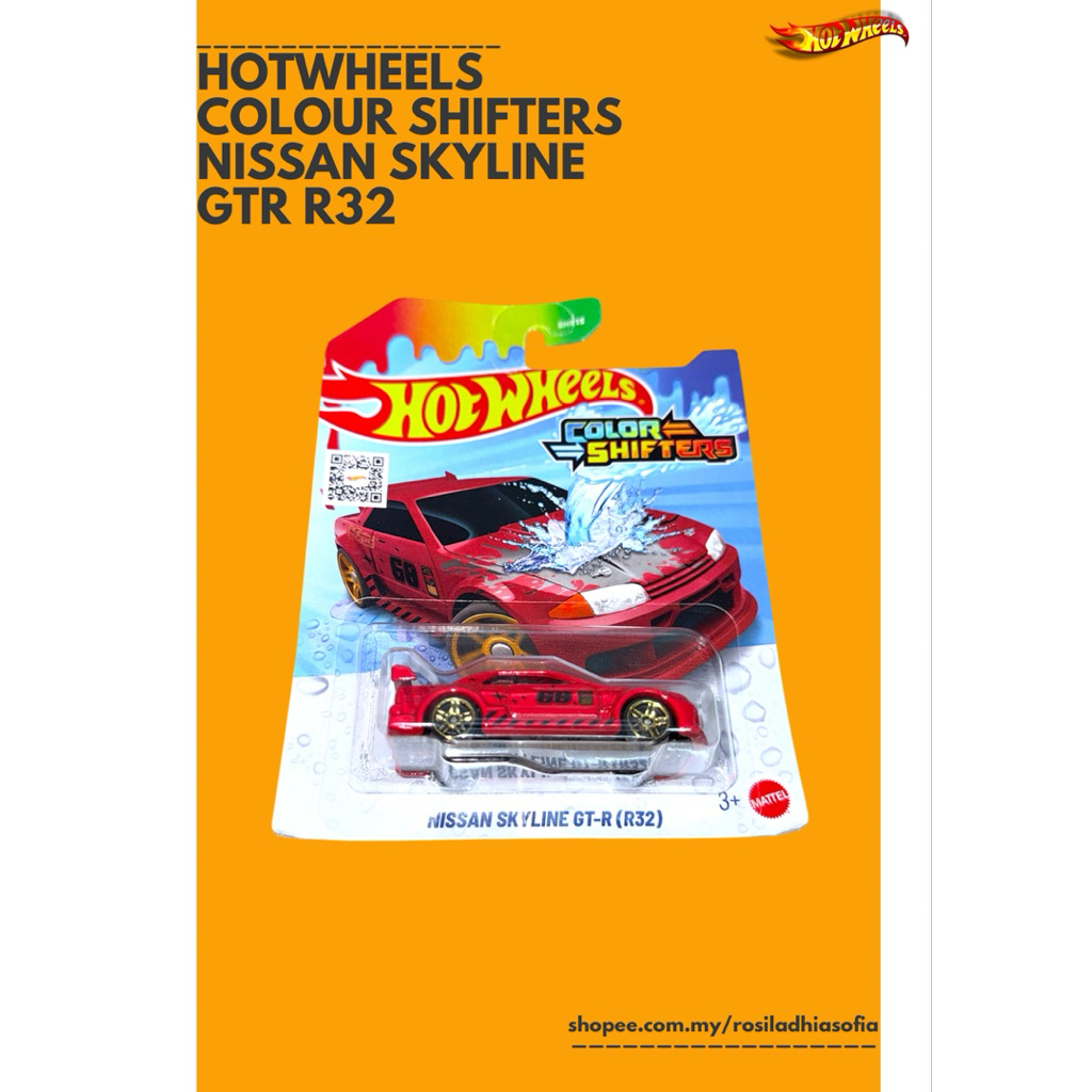 HOTWHEELS COLOUR SHIFTER NISSAN SKYLINE GTR R32 | Shopee Philippines