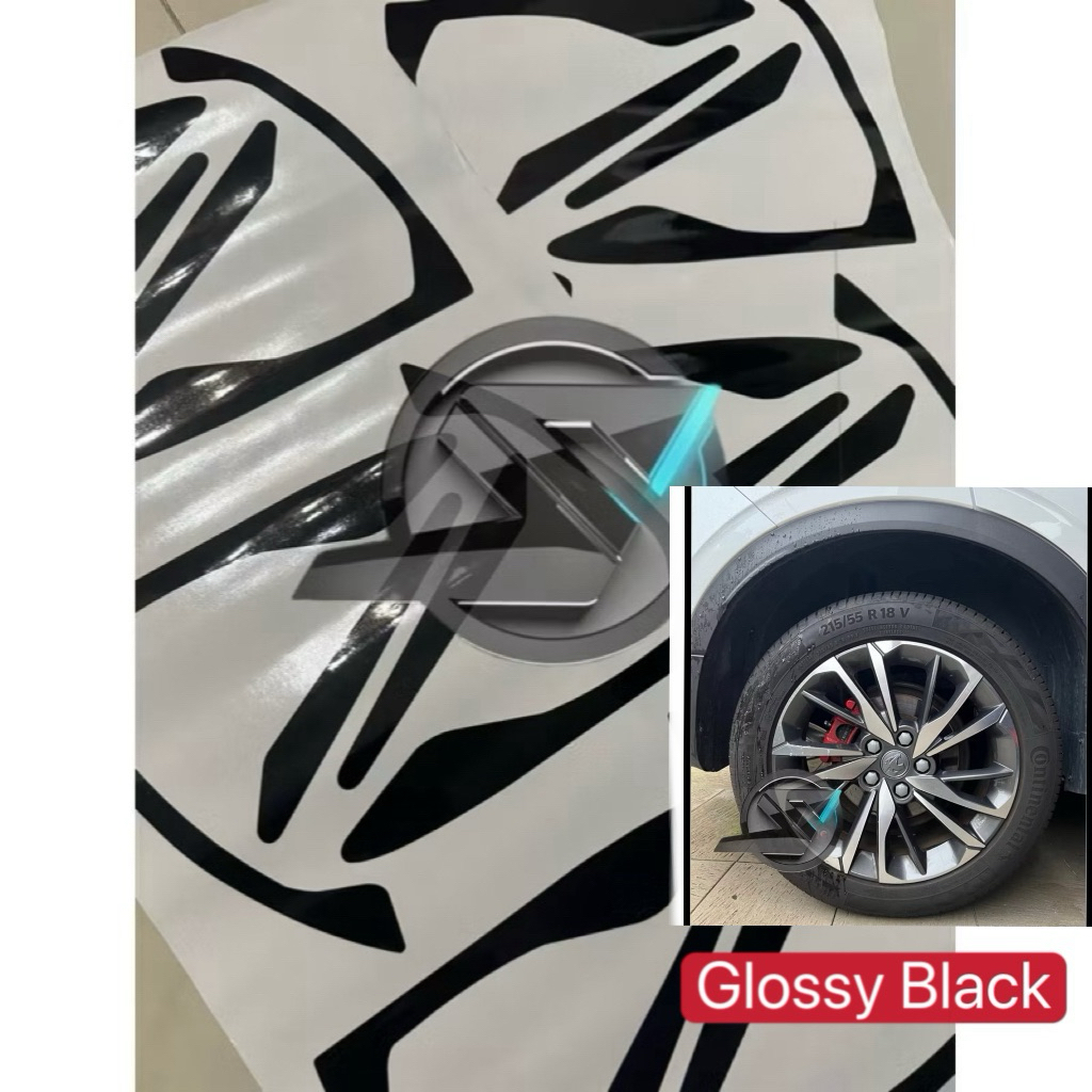 S1037 Rim Sticker Proton X50 vinyl decal Sticker ( Glossy Black 18”inch ...