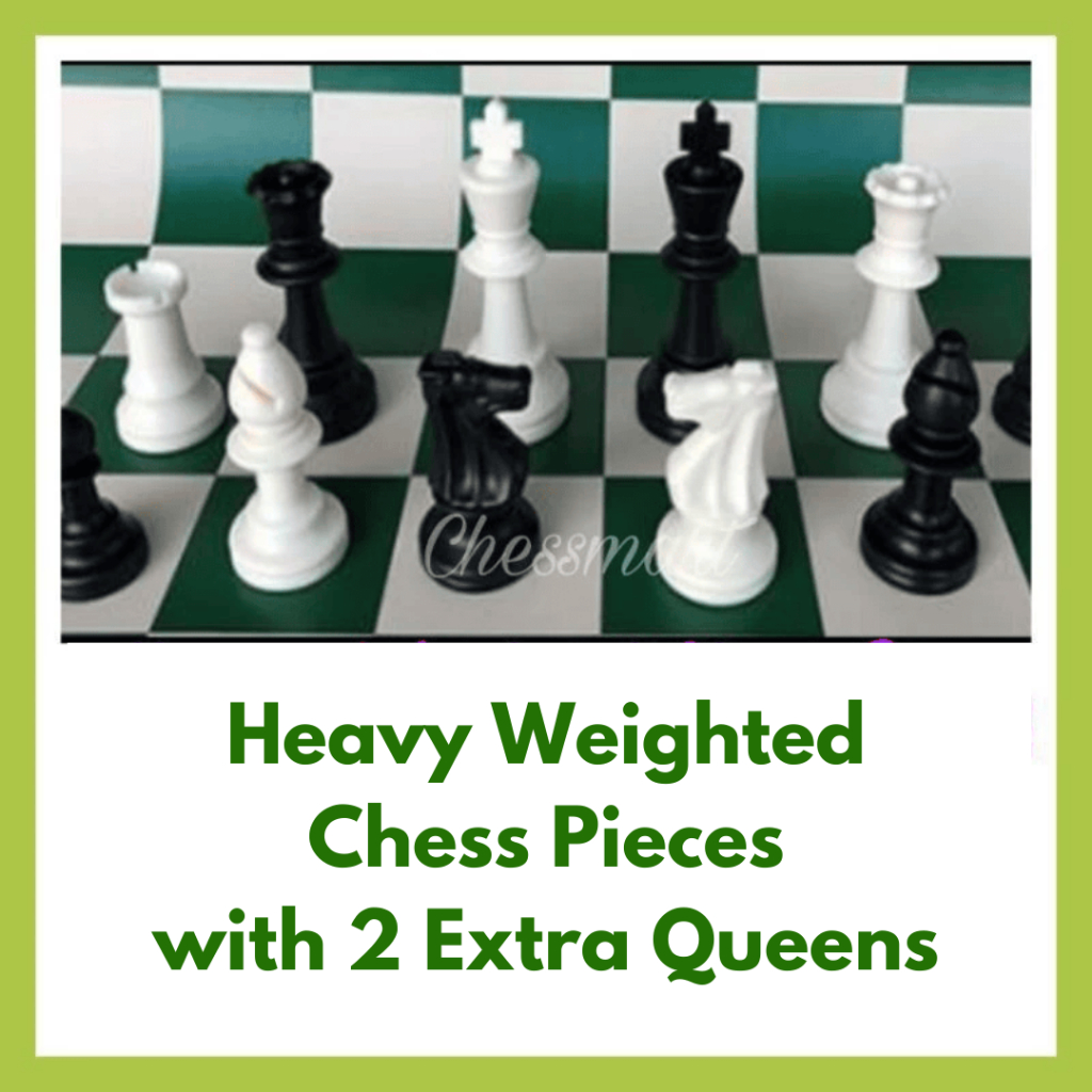 Chessmart Heavy Weighted Chess Set 34pc Extra Queen International ...