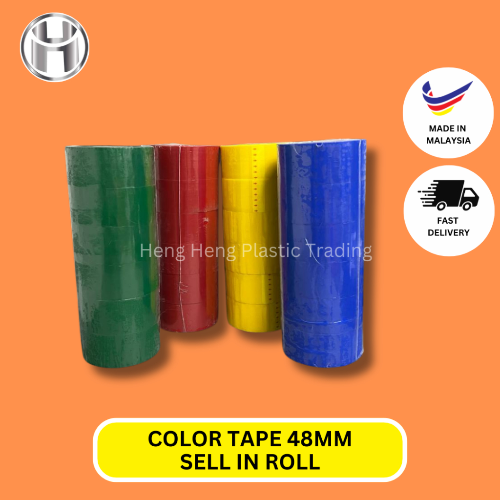 COLOR TAPE / TAPE COLORED 48MM - 1ROLL=6PCS | Shopee Philippines