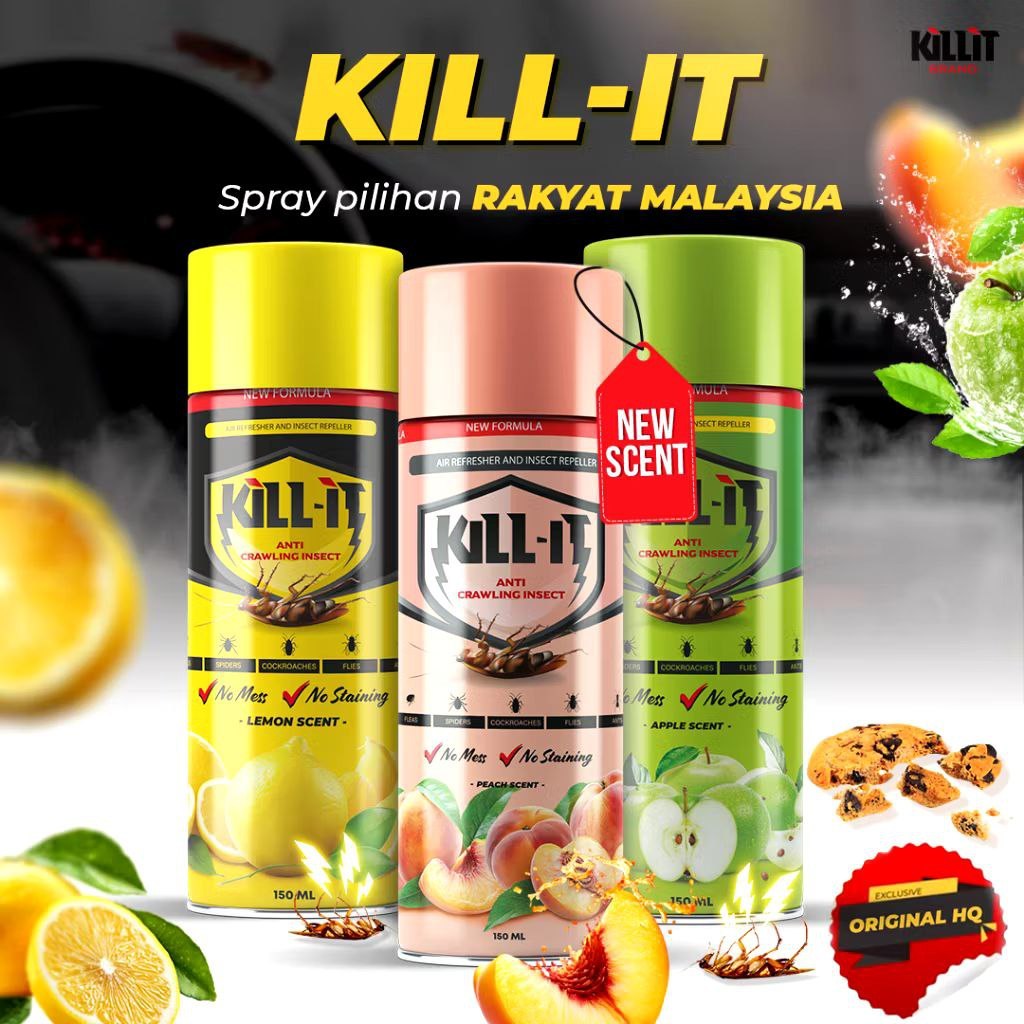 KILL IT SPRAY LIPAS KERETA KILLIT LIPAS UBAT LIPAS CAR COCKROACH KILLER ...