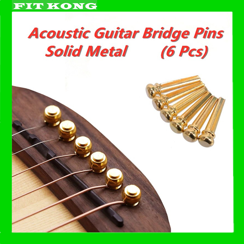 Alice Acoustic Guitar String Bridge Pins Solid Metal (6pcs per pack ...