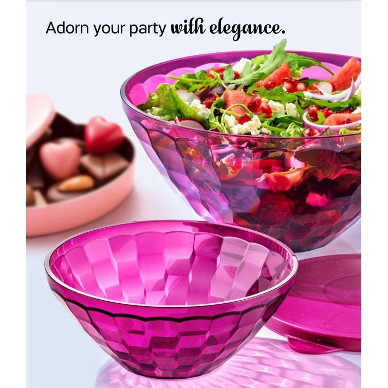 9'5770 Tupperware Prism Bowl 2L / Tupperware Crystalline Bowl / Bowl ...