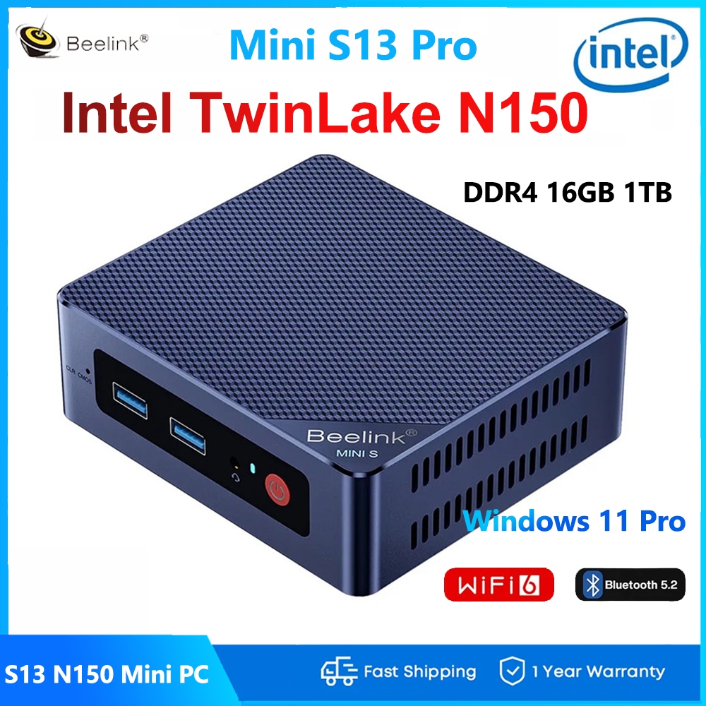 Beelink Mini PC 16GB 1TB SSD Intel N5095 Windows 11 WIFI Dual HD Mini ...