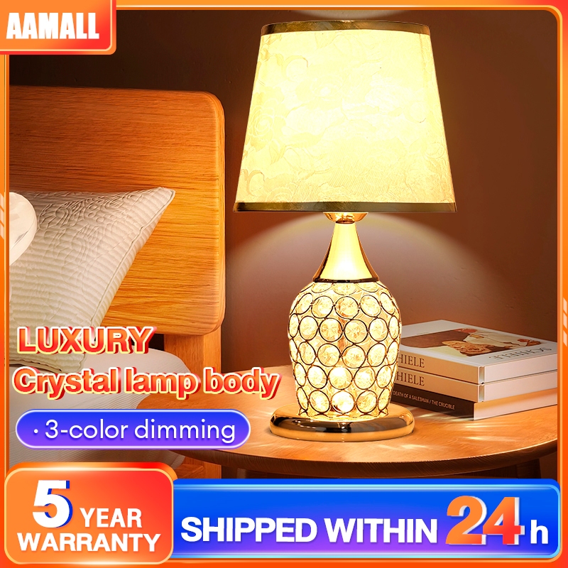 LED Table Lamp Crystal LED Desk Lamp BedroomBedsidelampu Belajar Lampu ...