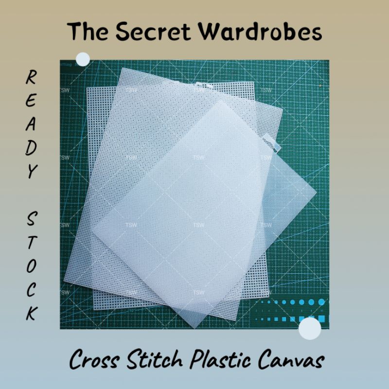 FREEBLOSS 2 Set Plastic Canvas Cross Stitch Kits - Make Your Own Jewelry Storage Box, Includes Mesh, Yarn & Needles