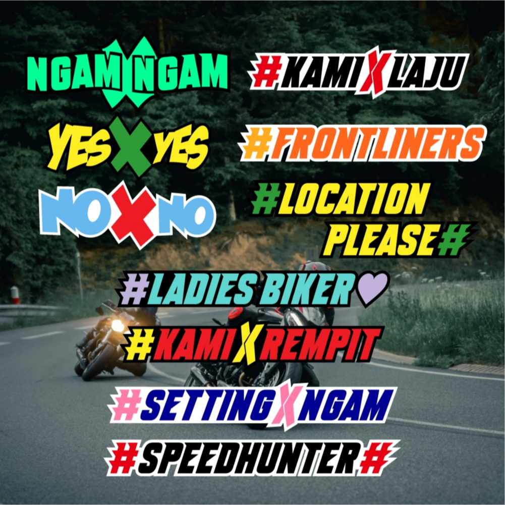 We X Our Speed X Repit Ngem Ngan Motor Car Sticker Car Decal | Shopee ...