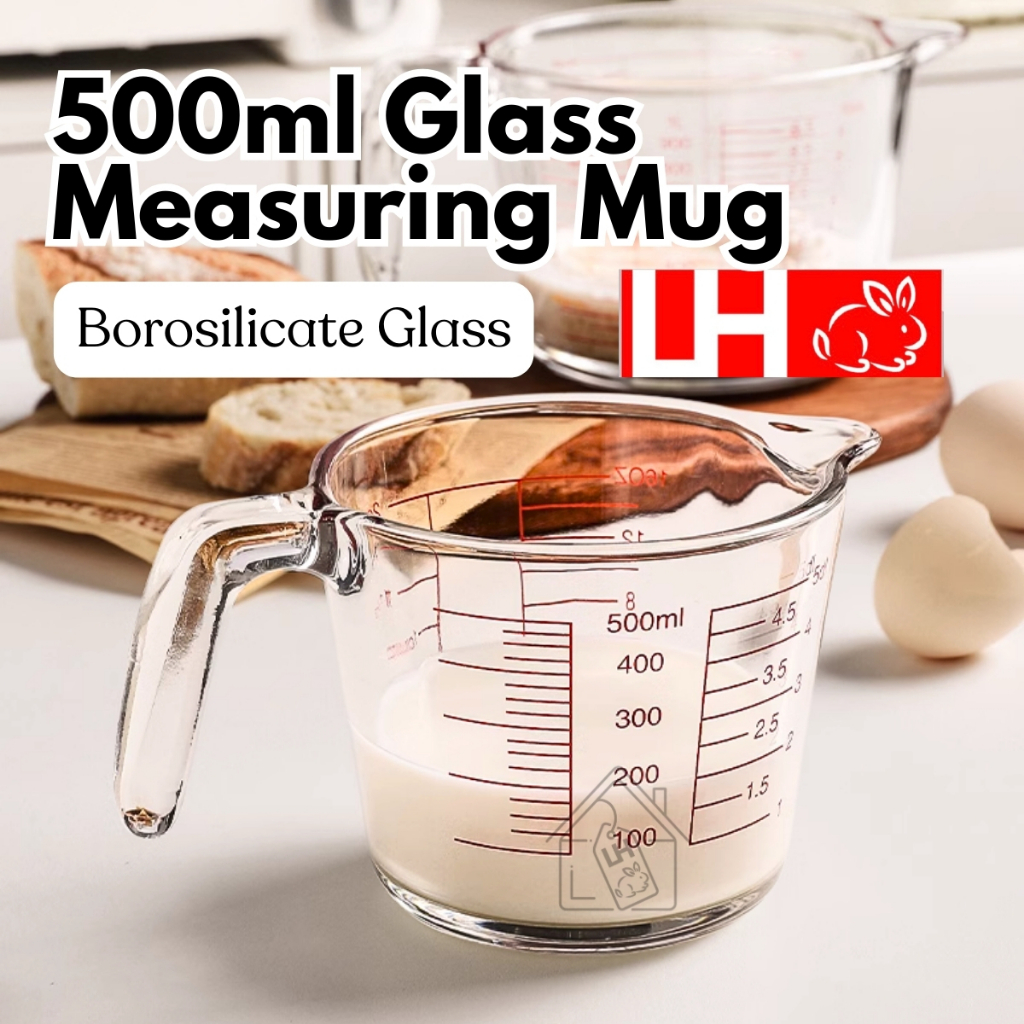 500ml Glass Measuring Cup Thick Measuring Cup Glass Jug Jar Jag ...
