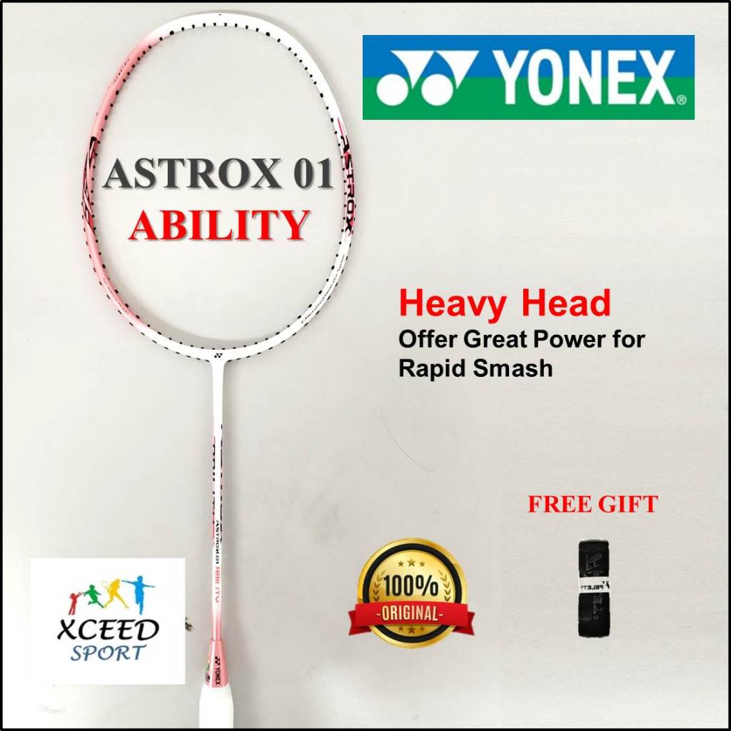 YONEX Racket ASTROX 01 ABILITY/CLEAR/FEEL (FREE GRIP) | Shopee Philippines