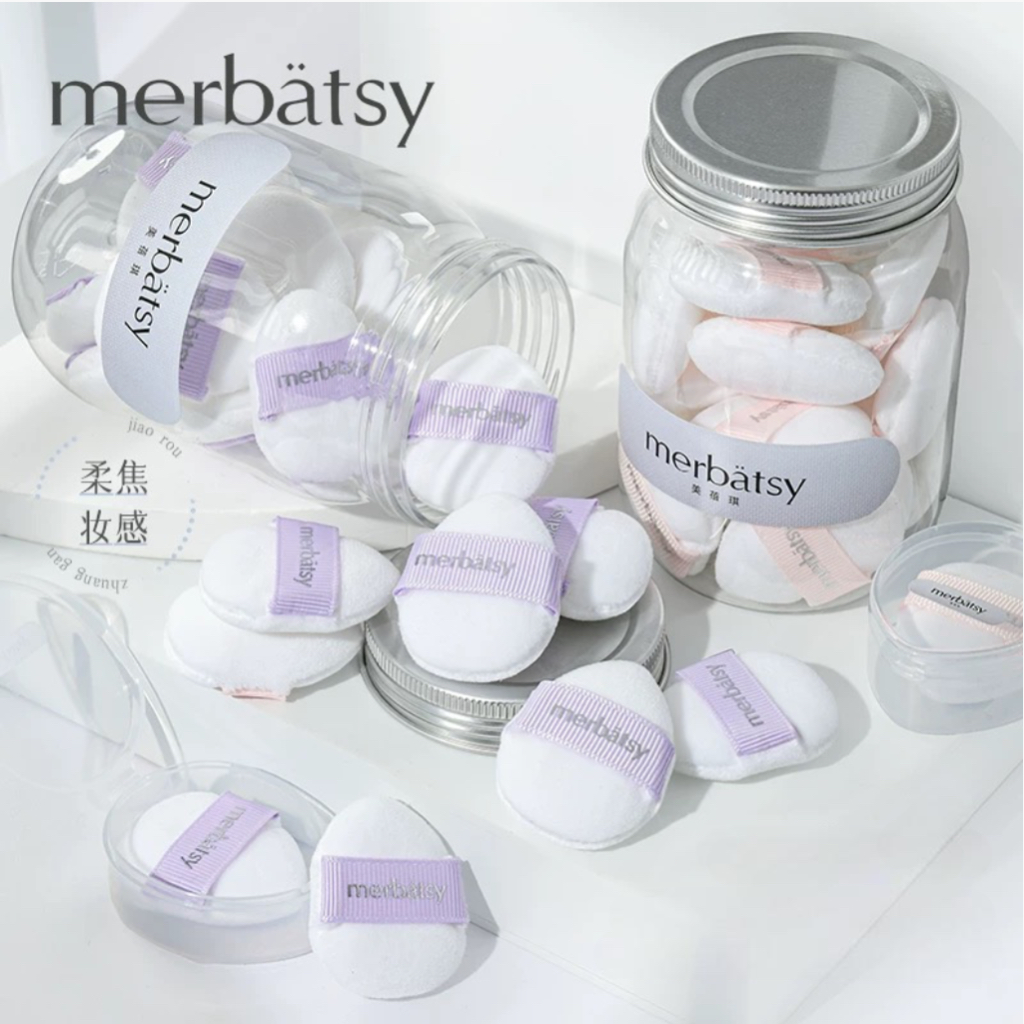 Merbatsy Mini Powder Puff Light Purple Peach Color | Shopee Philippines