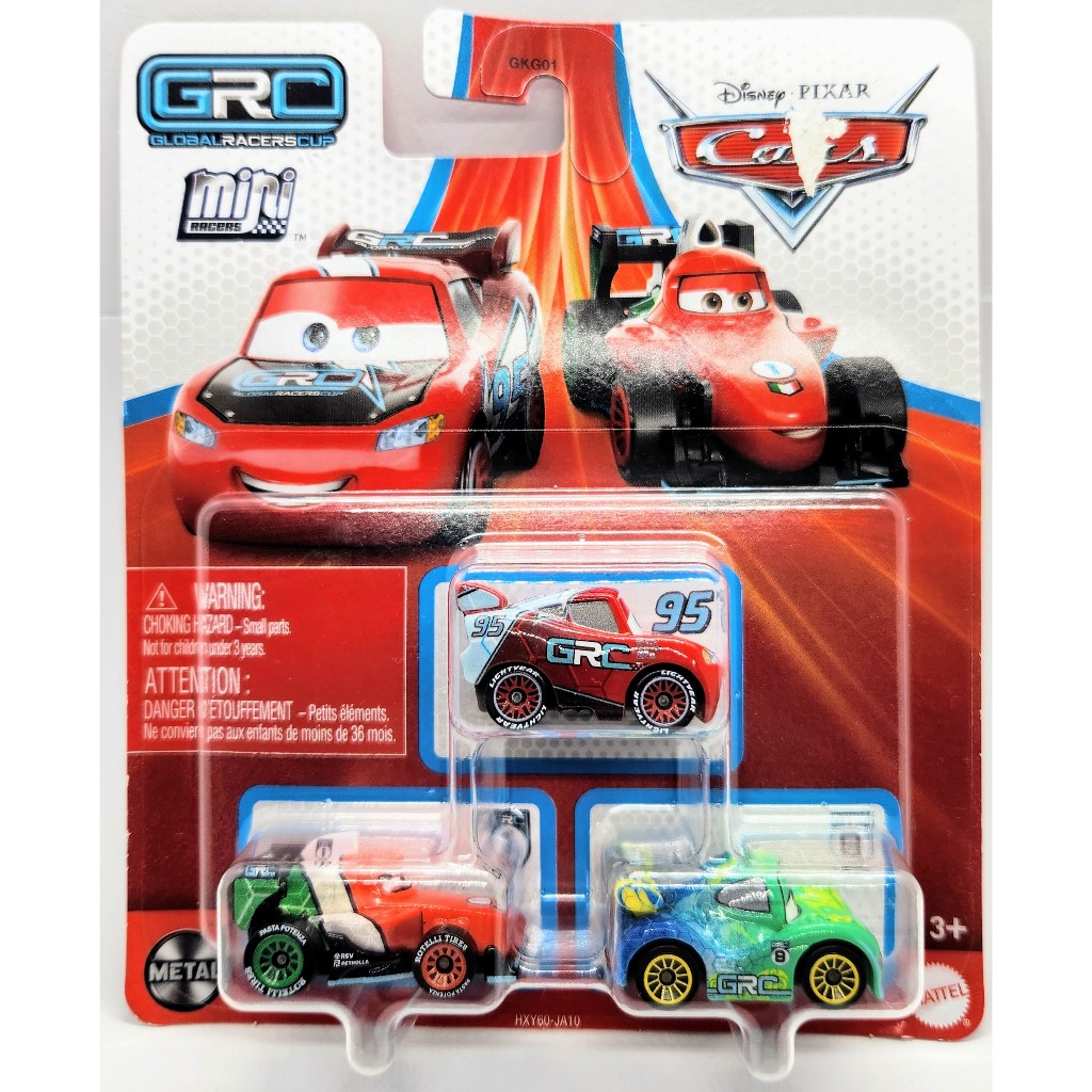DISNEY/PIXAR Cars Mini Racers GRC 3-Pack - Lightning McQueen, Francesco ...