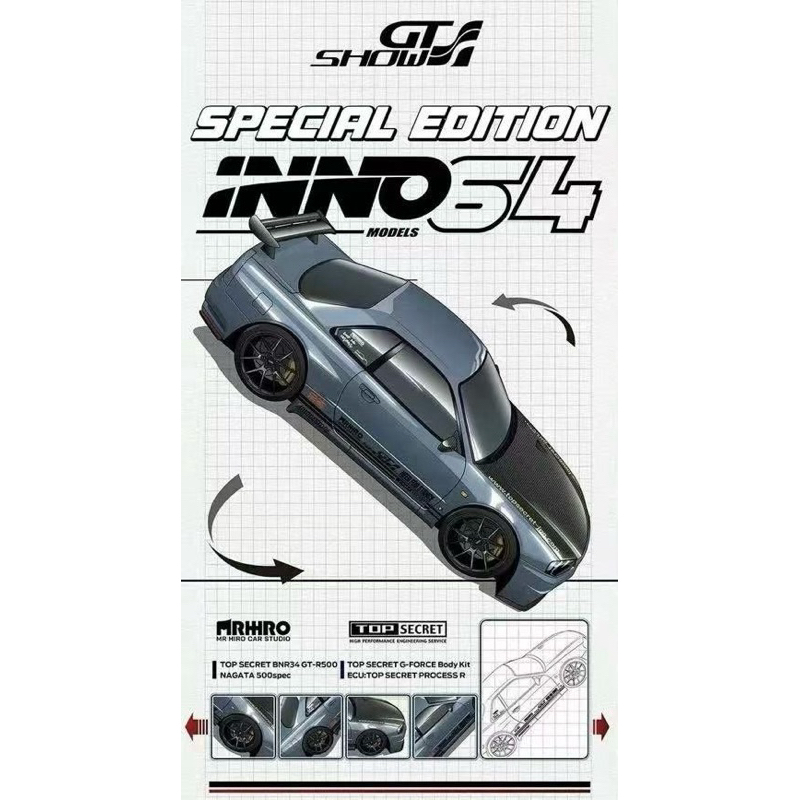INNO64 GTSHOW2025 Nissan Skyline GT-R R34 Nardo Grey(Event Special ...