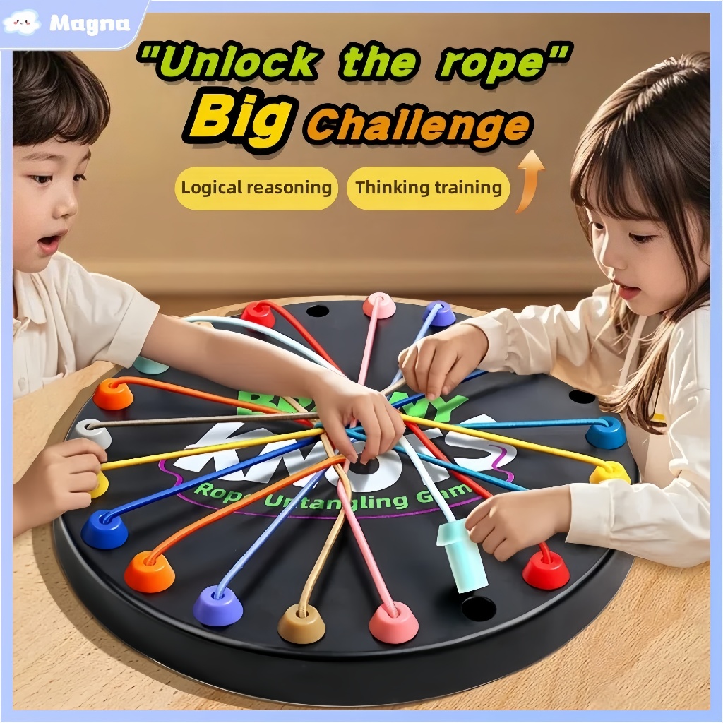 Rope Knots Challenge Game Board Game Children's Rope Decryption Parent ...